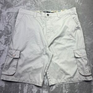 Anchor Blue Cargo Shorts Casual Khaki Outdoor Star Accents Sz 40 Hiking Gorpcore